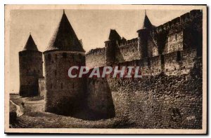 Postcard Old Carcassonne Fortifications external