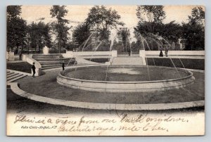 1905 Gates Circle Fountain Buffalo NY Postcard RPPC Undivided Back Postmarked