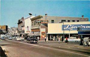 Autos Canada Commercial Street 1950s Postcard Nanaimo Vancouver BC 11792