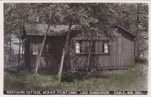 Wisconsin Cable Lake Namakagon Northern Cottage Beaver Point Camp 1953 Real P...