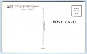 TUCSON, AZ Arizona ~ GHOST RANCH LODGE Restaurant c1960s Roadside  Postcard
