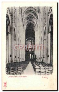 Postcard Old Tours Interior of the Cathedral