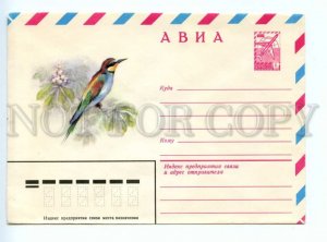 477460 USSR 1980 year Isakov golden bee-eater bird postal COVER