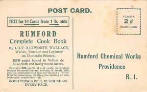 Rumford Cook Book Providence, RI, USA Advertising Unused 