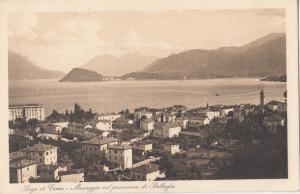 BF17017 mennaggia col panorama di bellagio  lago di como  italy front/back image