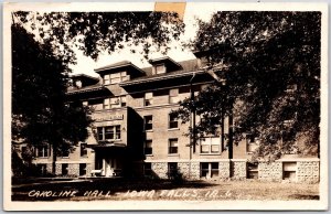 1927 Caroline Hall Iowa Falls Iowa IA Building Real Photo RPPC Posted Postcard