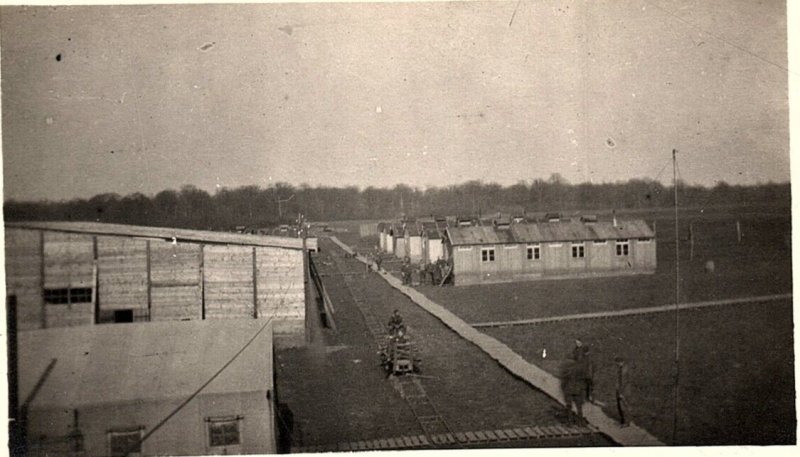 c1918 WWI FRANCE VIEW OF BRIEY CAMP RPPC POSTCARD P1578