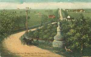 C-1910 Frederick Maryland Jug Bridge Monocacy River Postcard 20-9144