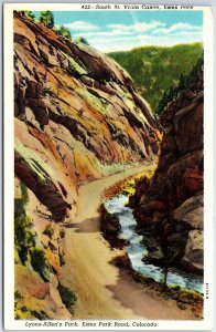 VINTAGE POSTCARD LYONS-ALLEN'S PARK ON THE ESTES PARK ROAD ESTES PARK COLORADO