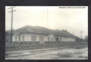 RPPC GRAND SALINE TEXAS RAILROAD DEPOT TRAIN STATION REAL PHOTO POSTCARD