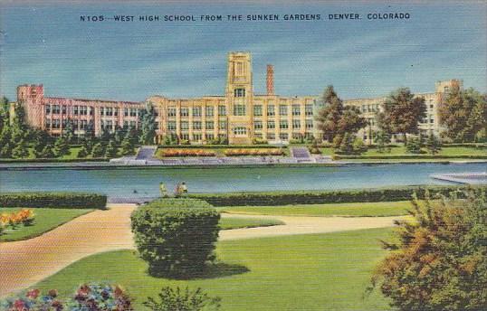 Colorado Denver West High School From The Sunken Garden