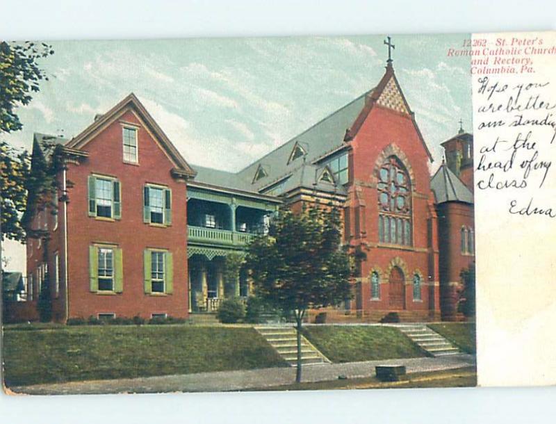 Pre-1907 CHURCH SCENE Columbia - Near York & Lancaster Pennsylvania PA G4483