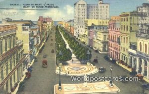 Paseo de Marti o Prado, Promenade Habana Cuba, Republica De Cuba 1946 Missing...