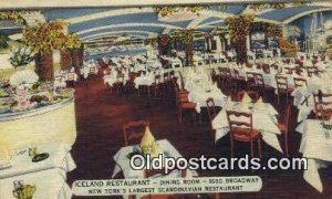 Linen, Iceland, Scandinavian Restaurant, New York City, NYC USA Unused close ...