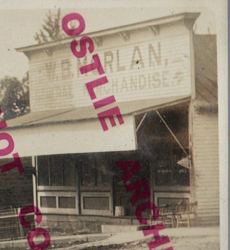 Urich MISSOURI RPPC 1913 MORLAN GENERAL STORE nr Harrisonville Clinton Butler