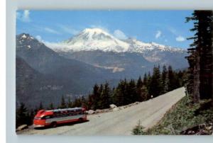 Postcard-Backbone Ridge..Bus-Mt Rainier-Washington/WA