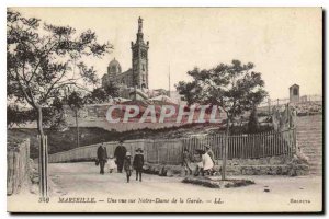 Postcard Old Marseille a view of Notre Dame of the Guard