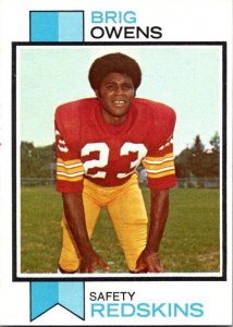 1973 Topps Football Card Brig Owens Washington Redskins sk2406