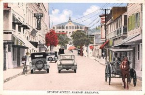 Nassau Bahamas George Street Vintage Postcard AA53494