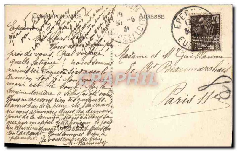 Old Postcard Epernon Vue Generale