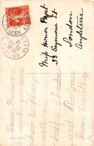 H32/ K. Feiertag Artist Signed Postcard c1910 Child Stool Jester Doll 12