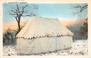 Washington's Marquee and Flag Valley Forge, Pennsylvania PA Postcard