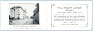 Double Postcard SALZBURG, AUSTRIA Panorama& HOTEL KAISERIN ELISABETH Advertising