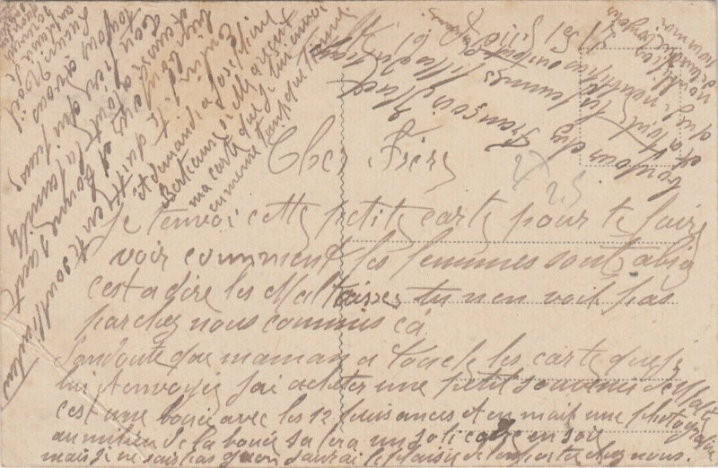 Malta Country Ciris women types old postcard