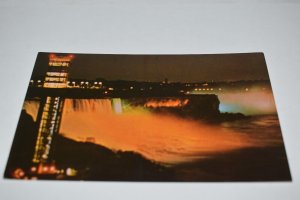 Night View of Niagara Falls Postcard M. Spitalny & Son 62839