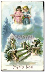 Old Postcard Fantasy Angel Christmas Angels