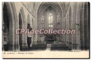 Old Postcard Aumale inside the church