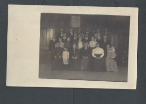 Real Picture Post Card Ca 1912 Unknown Group Of Men & Women