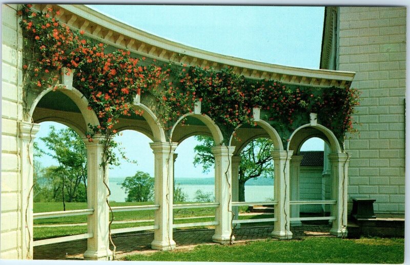 c1960s Mount Vernon, VA Arch Honeysuckle Washington House Mansion Chrome PC A316