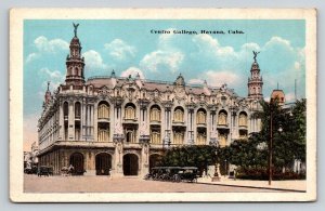 Centro Gallego Havana Cuba Postcard Ornate Architecture Vintage Cars E. C. Kropp