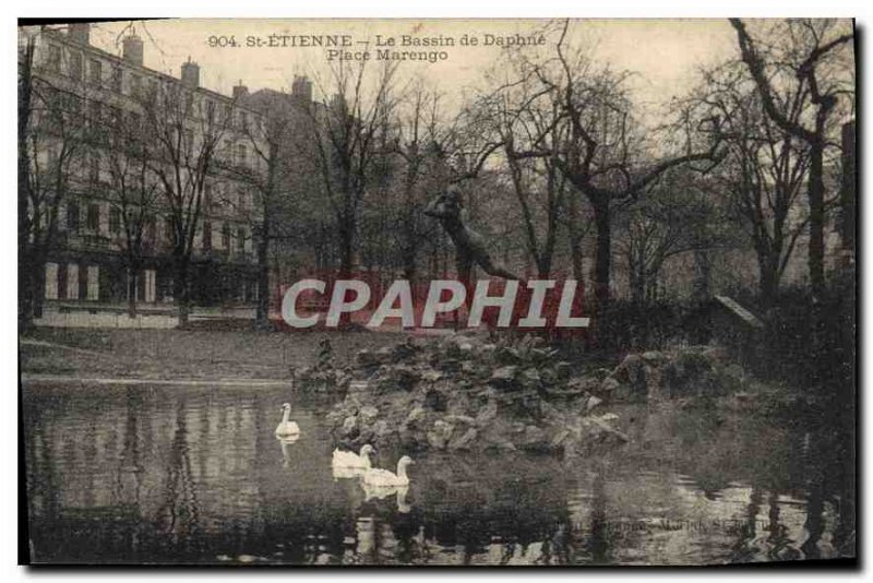 Postcard Old Saint Etienne Basin Daphne Place Marengo