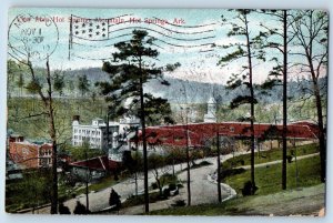 1910 View From Hot Springs Mountain Building Tower Hot Springs Arkansas Postcard