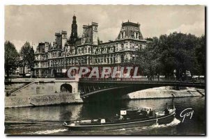 Old Postcard Paris and Wonders of City Hall and the Bridge of Arcola