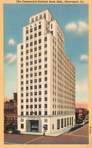 Vintage Postcard 1920's The Commercial National Bank Bldg. Shreveport Louisiana