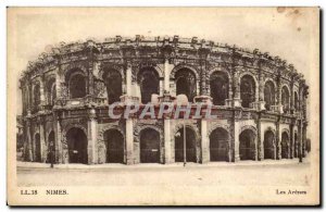 Old Postcard Nimes Les Arenes