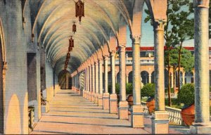 Florida Sarasota Ringling Art Museum Archway Along Inner Court Curteich