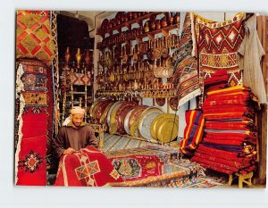 Postcard Carpets' seller, Typical Morocco