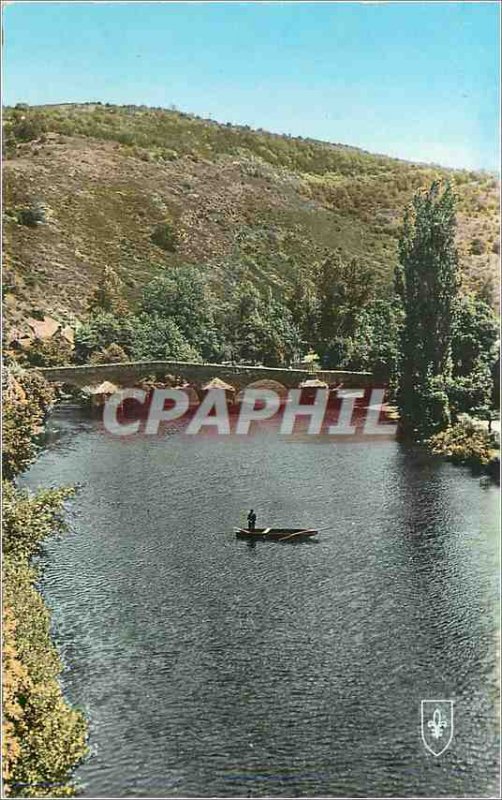 Postcard Modern picturesque Valley of the sioule old bridge menat