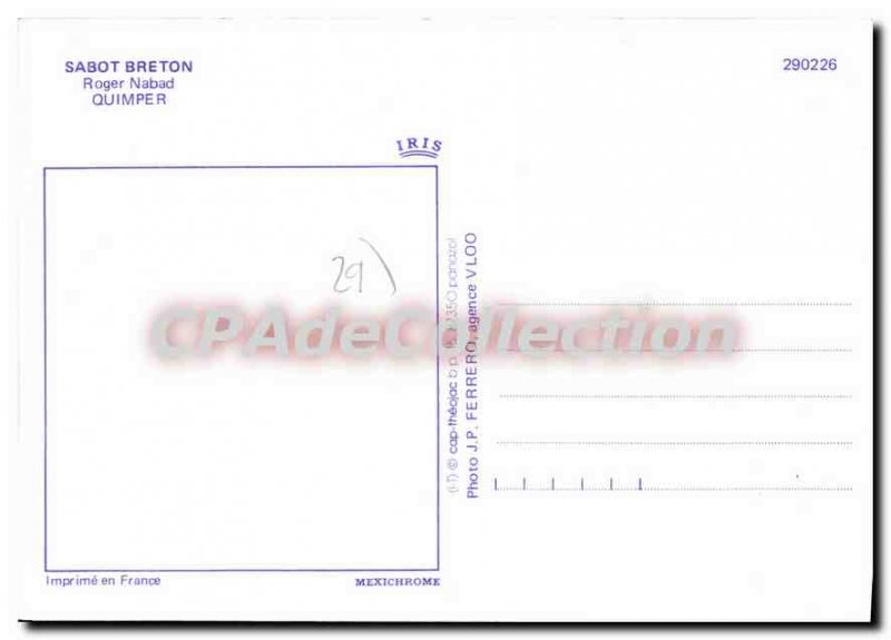 Modern Postcard Quimper Nabad Roger Sabot Breton