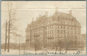 NEW YORK NY WOMAN'S HOSPITAL 110th STREET ANTIQUE REAL PHOTO POSTCARD RPPC