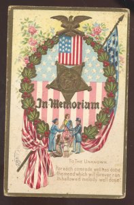 IN MEMORIUM GOLD STAR US ARMY VINTAGE POSTCARD KAHRS SEDALIA MISSOURI