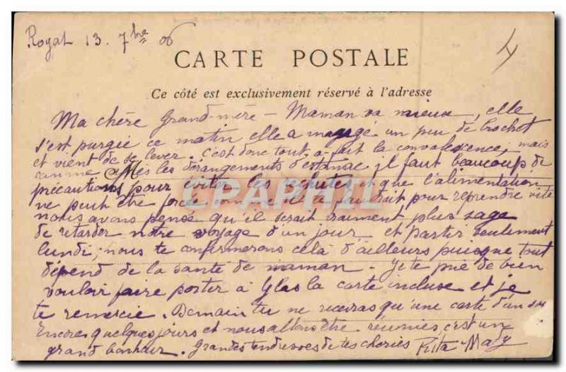 Old Postcard The Chateau Thiers