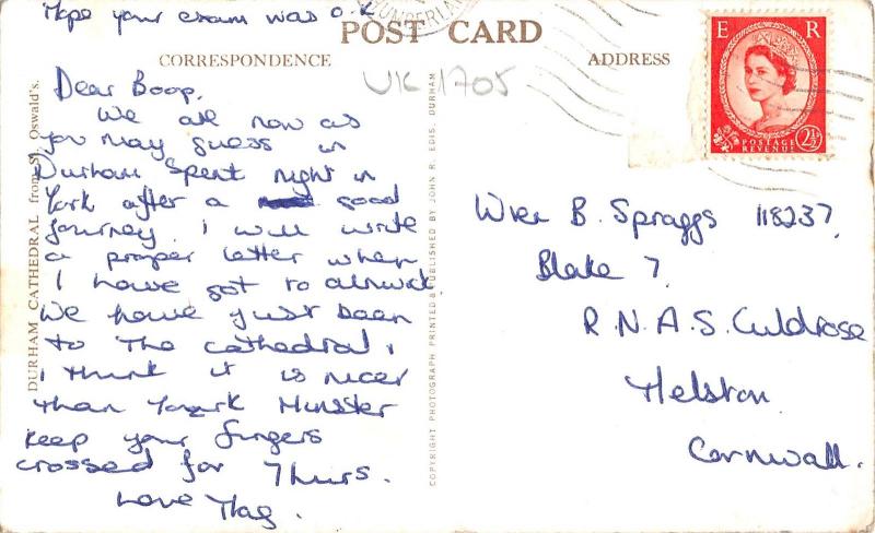 uk1705 durham cathedral real photo uk