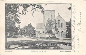 Catholic Church - Monticello, New York NY Postcard