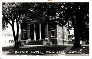 Real Photo Postcard Baptist Church in Storm Lake, Iowa~132111