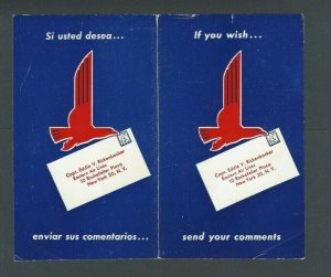 Ca 1947 Folder Eastern Airlines For Comments Eddie Rickenbacker President &---